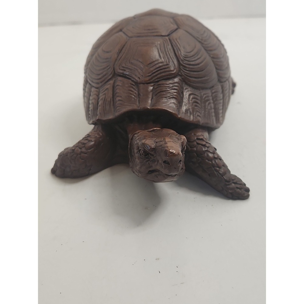 VTG 80s/90 Red Mill Mfg Handcrafted USA Pecan Resin Turtle Tortoise Figurine 8"